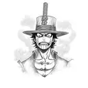 Zorro from one piece  tattoo design idea