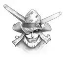 Zorro from one piece  tattoo design idea