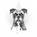 boy boxer looking up to boxer angle rainbow bridge silhouette  tattoo design idea