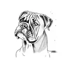 boy boxer looking up to boxer angle rainbow bridge silhouette  tattoo design idea