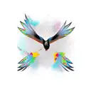 black bird tattoo design idea