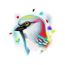 black bird tattoo design idea