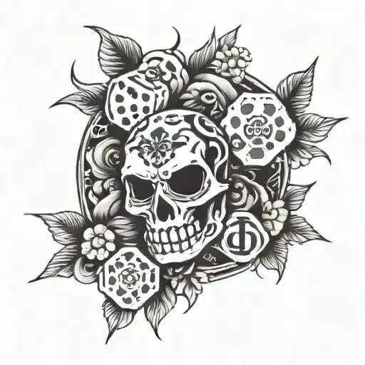 dice tattoo design idea