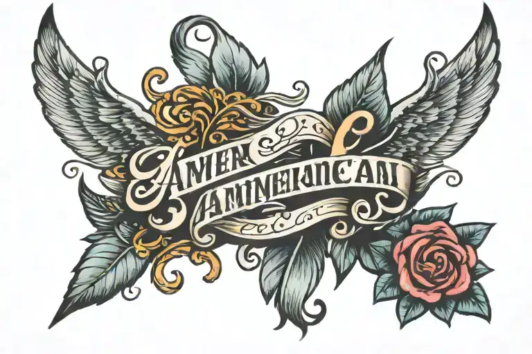 lettering spelling tattoo design idea