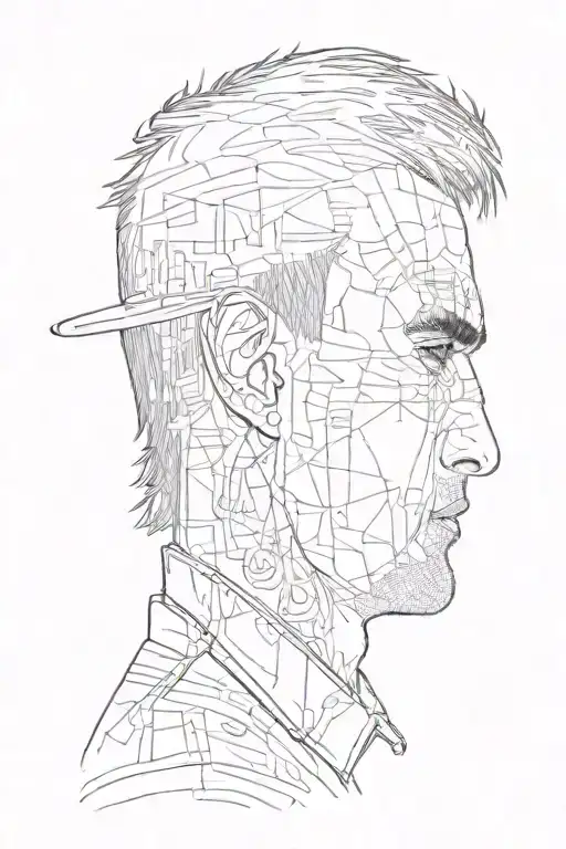 the scene of Travis Bickle in the movie Taxi Driver walking down the street  tattoo design idea