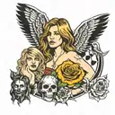 nirvana and Alice In Chains tattoo design idea