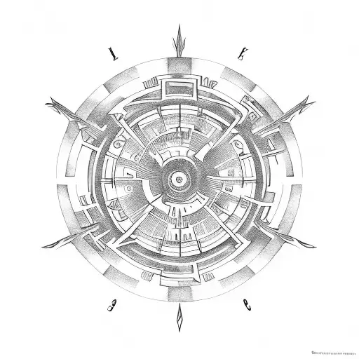 circle of fifths gears tattoo design idea
