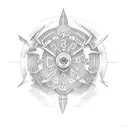 circle of fifths gears tattoo design idea