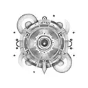 circle of fifths gears tattoo design idea