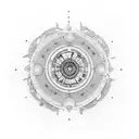 circle of fifths gears tattoo design idea