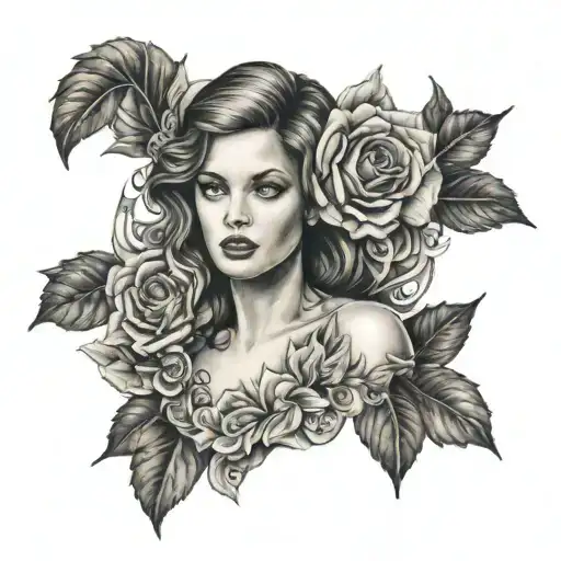 perfect nude woman  tattoo design idea