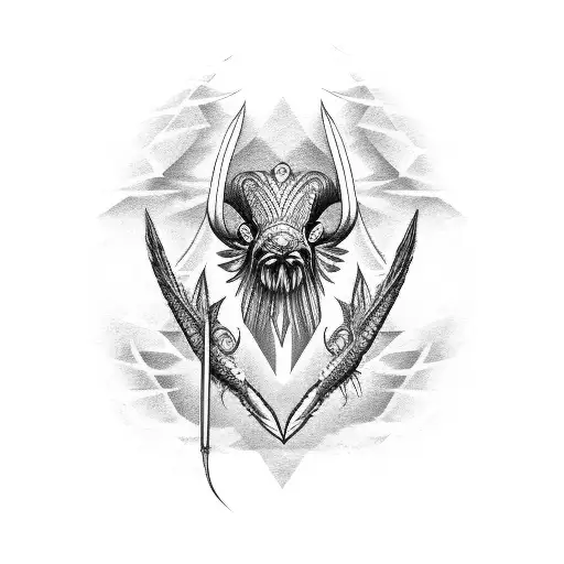 libra fish ram eagle wing tattoo design idea
