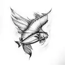 libra fish ram eagle wing tattoo design idea