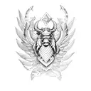 libra fish ram eagle wing tattoo design idea