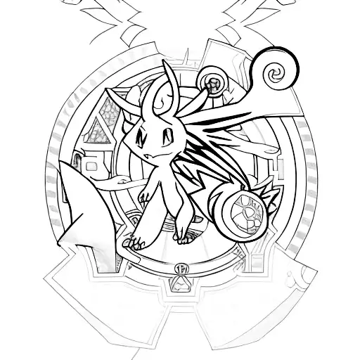 A tattoo inspired by the character “N” from the Pokemon Black and White games. tattoo design idea