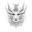 lyre tattoo design idea