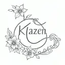 word kaizen enclosed tattoo design idea
