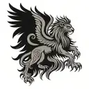 polish eagle Sri Lankan lion   tattoo design idea