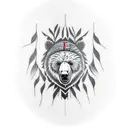 native American bear tattoo design idea