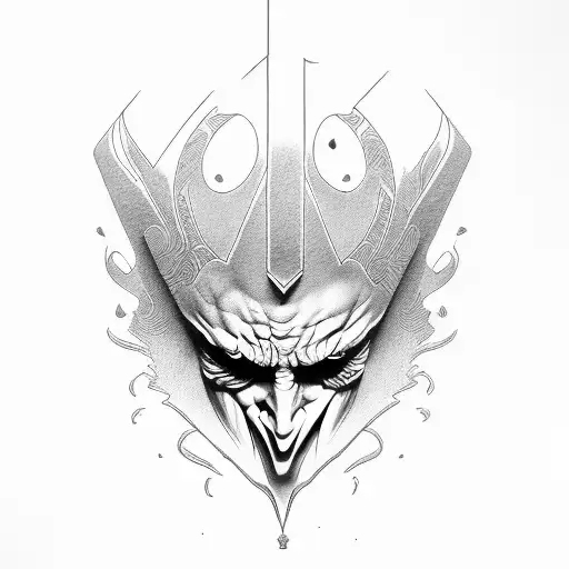 The joker, maze, eagle, deep tattoo design idea