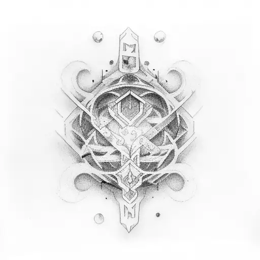 Create a tattoo that represents the number 34 in a creative design tattoo design idea