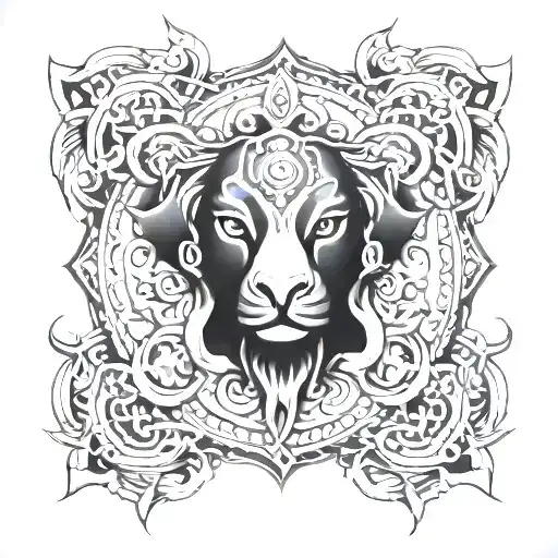 Hindu good tattoo design idea