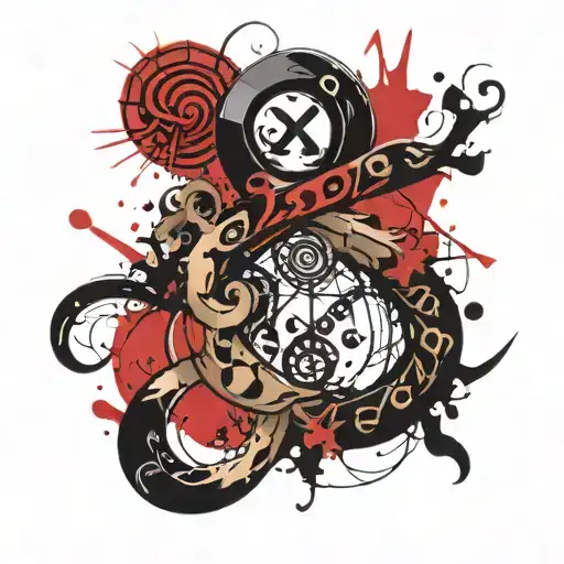 bdsm triskele symbol smoky tattoo design idea