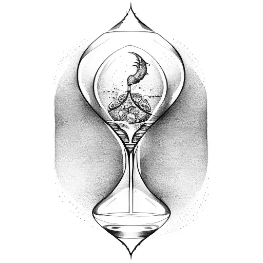 Hourglass tattoo design idea