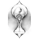 Hourglass tattoo design idea