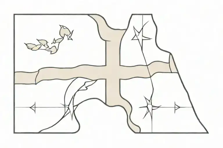 black white swedish flag tattoo design idea