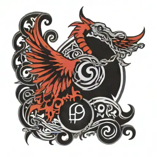 linkin park logo semi colon tattoo design idea