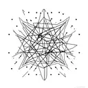 starburst with each different line a Morse code. here are the lines number 1 through . .. --.. .- .. .- .... / .-.. / .. tattoo design idea