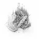 muckalee creek water tattoo design idea