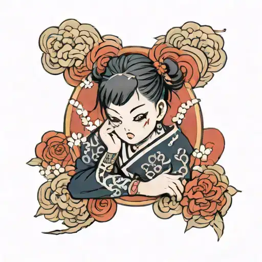 sadness anime heartbreak tattoo design idea