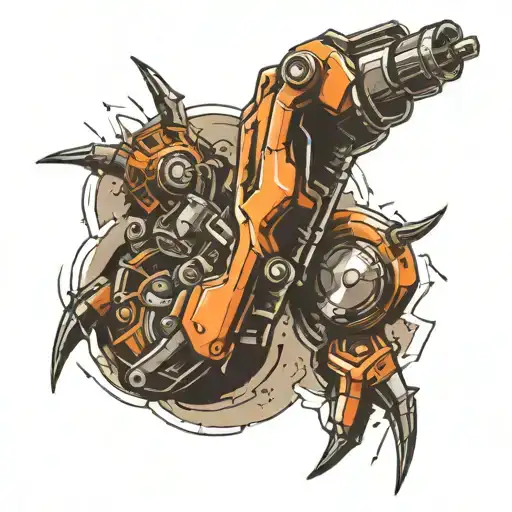 mech arm tattoo tattoo design idea