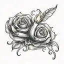 candle burning tattoo design idea