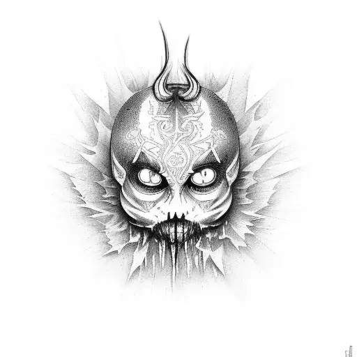Lucifer's tear tattoo design idea