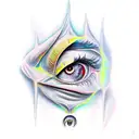 Lucifer's tear tattoo design idea