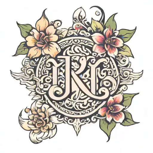 Letter tattoo with three names Ramya, Ameya and Neya tattoo design idea