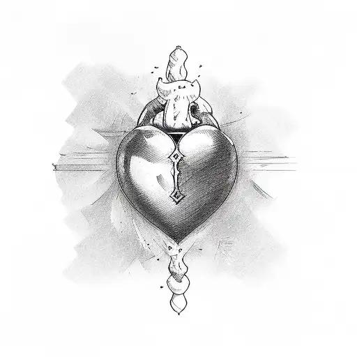 L M K in a heart shape tattoo design idea