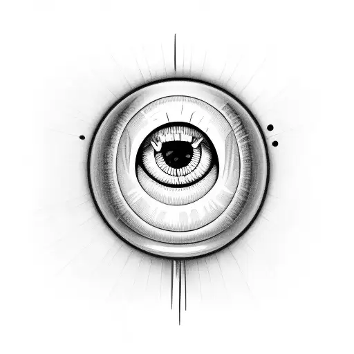 crying eyes tears discoball tattoo design idea