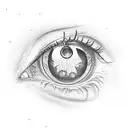 discoball eyes crying tattoo design idea