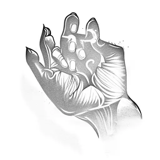 flame hand tattoo design idea