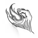 flame hand tattoo design idea