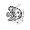 fish and water tattoo design idea