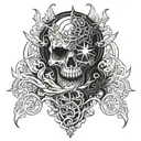 abyss darkness look tattoo design idea