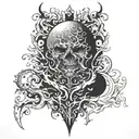 abyss darkness look tattoo design idea