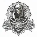 abyss darkness look tattoo design idea