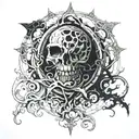 abyss darkness look tattoo design idea