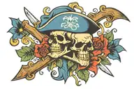 jolly roger tattoo design idea